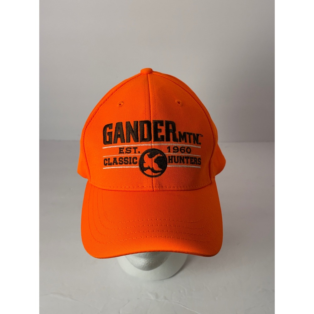 Gander Mountain Blaze Orange Classic Hunters Hat Hunt Fish Camp Adjustable Cap